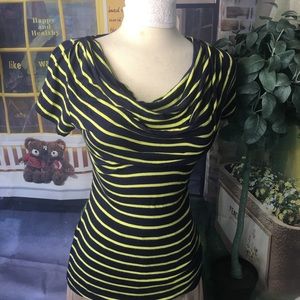 stripe stretch top M-